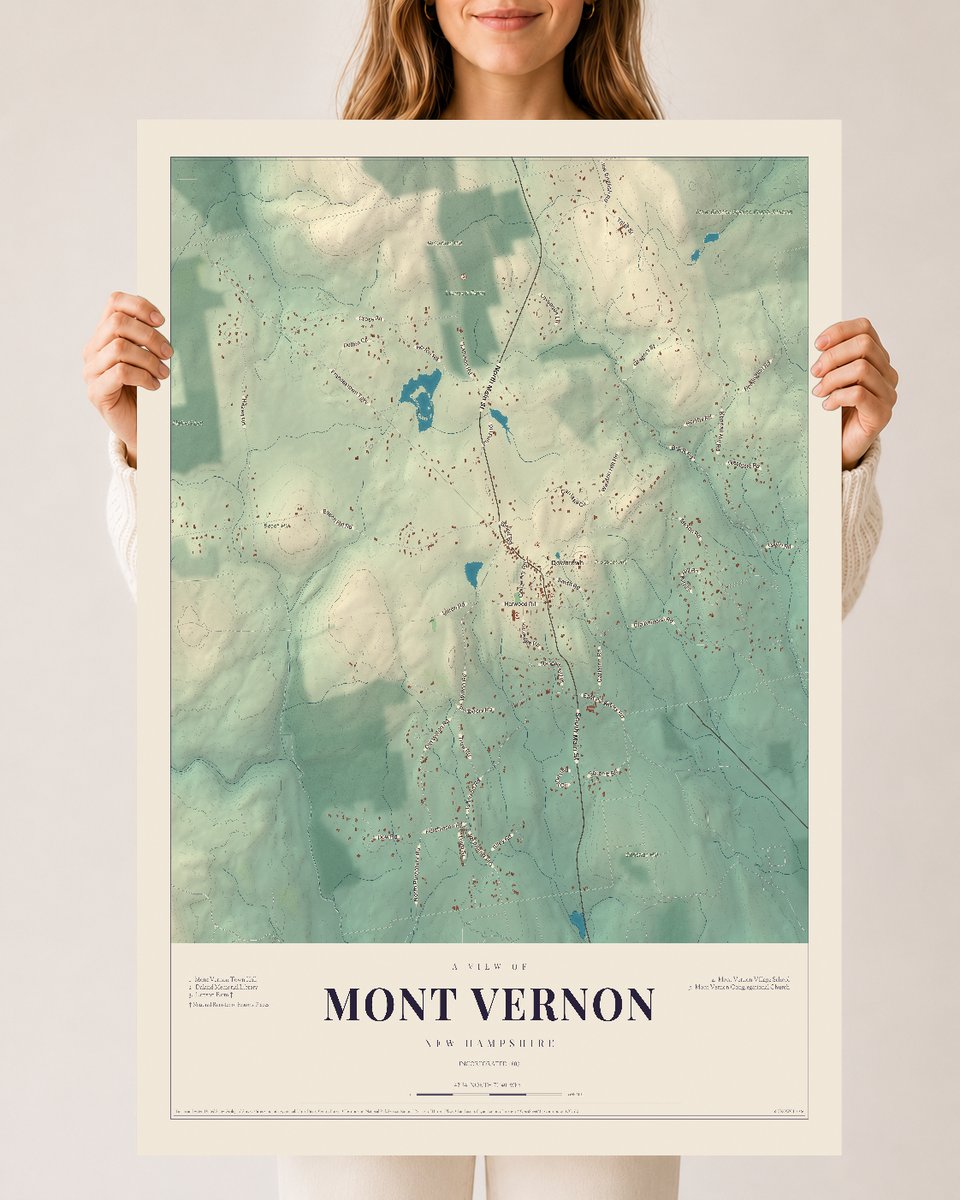 NH Current Atlas 2026 | Mont Vernon | 24" x 36" | Archival Matte Print