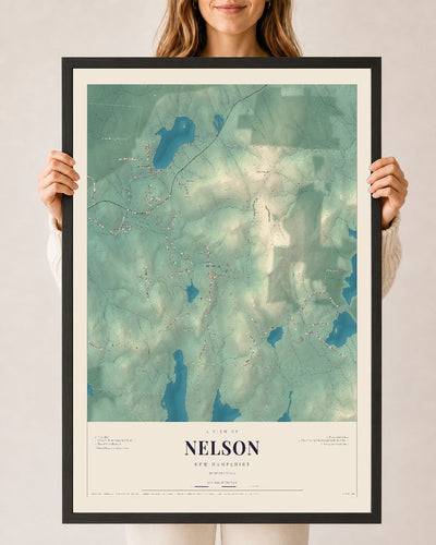 NH Current Atlas 2026 | Nelson | 24" x 36" | W/ Black Ayous Wood Frame