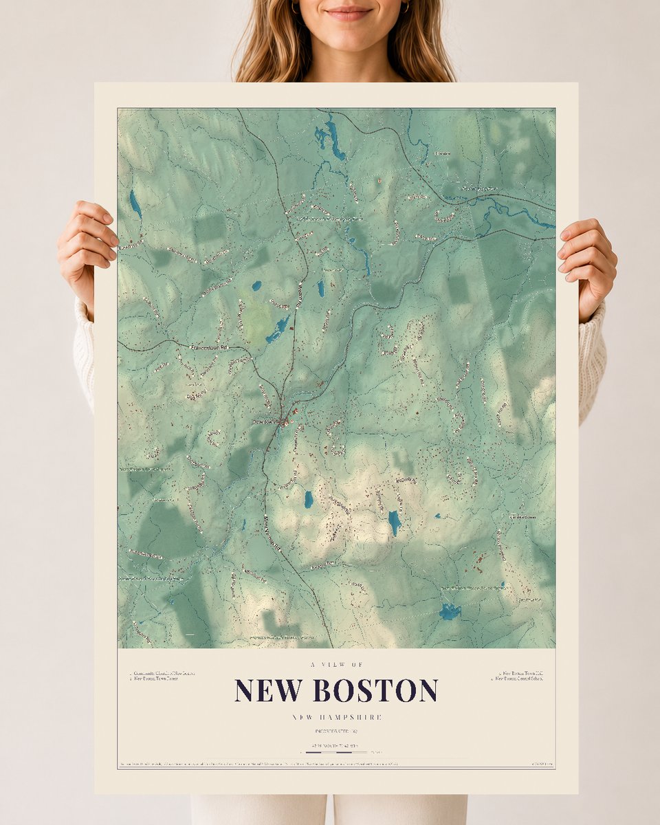 NH Current Atlas 2026 | New Boston | 24" x 36" | Archival Matte Print