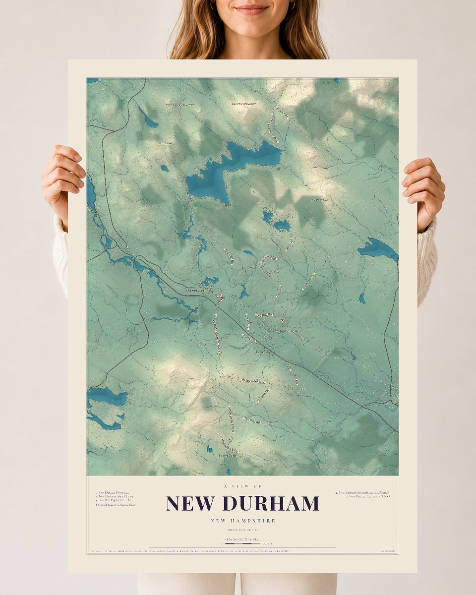 NH Current Atlas 2026 | New Durham | 24" x 36" | Archival Matte Print