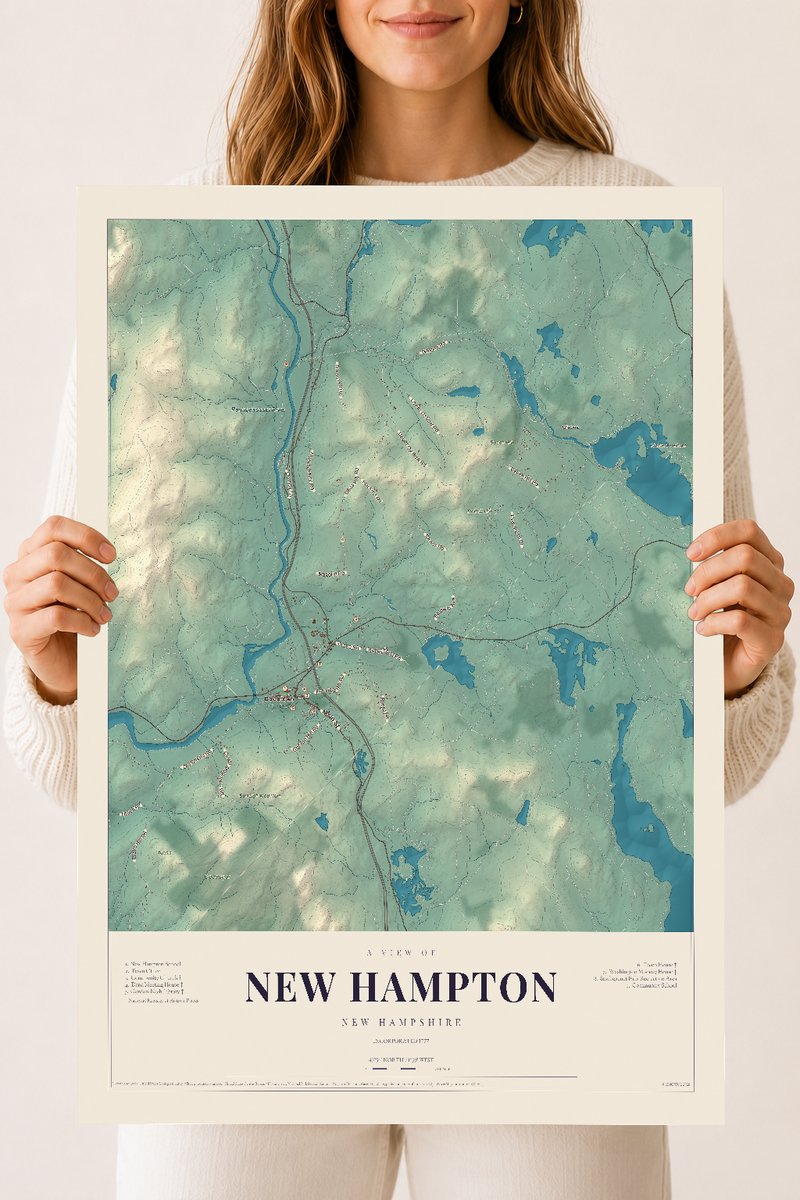 NH Current Atlas 2026 | New Hampton | 18" x 24" | Archival Matte Print