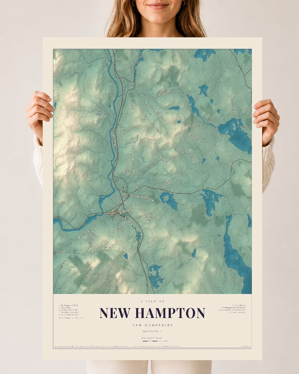 NH Current Atlas 2026 | New Hampton | 24" x 36" | Archival Matte Print