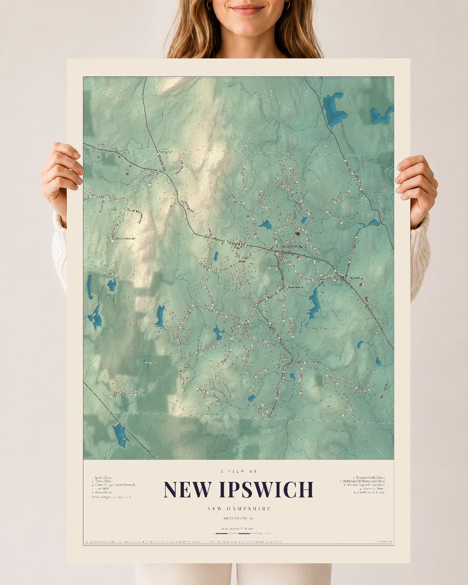 NH Current Atlas 2026 | New Ipswich | 24" x 36" | Archival Matte Print