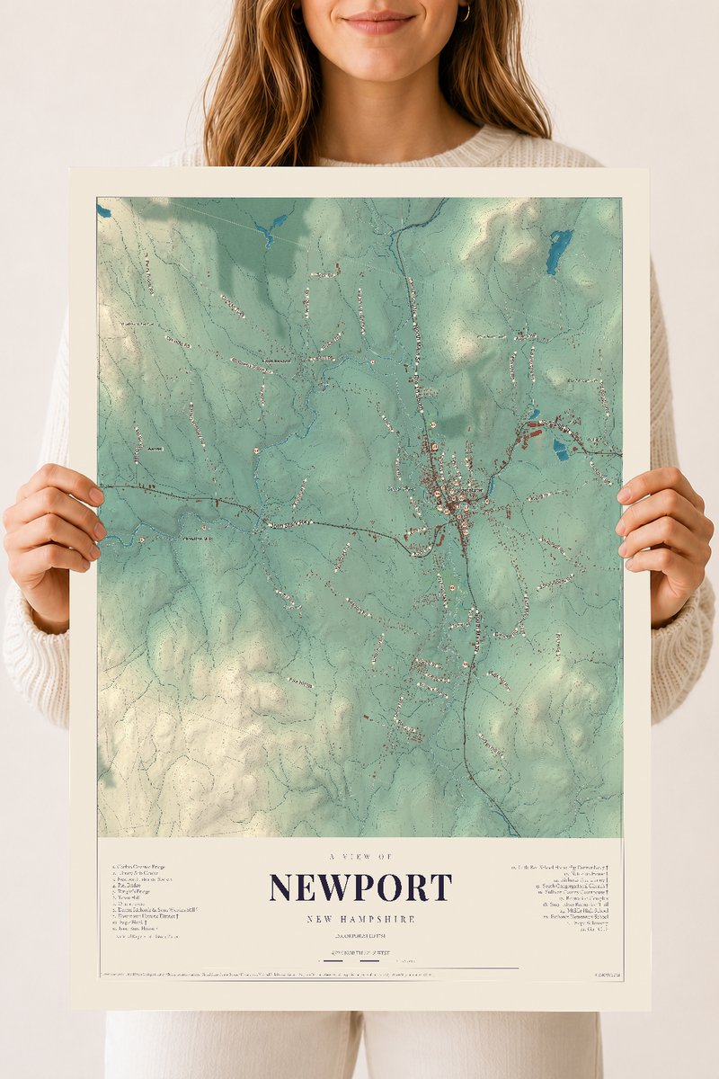 NH Current Atlas 2026 | Newport | 18" x 24" | Archival Matte Print