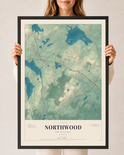 NH Current Atlas 2026 | Northwood | 24" x 36" | W/ Black Ayous Wood Frame