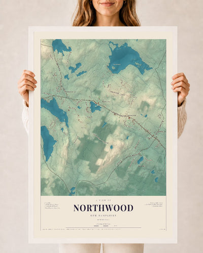 NH Current Atlas 2026 | Northwood | 24" x 36" | W/ White Ayous Wood Frame