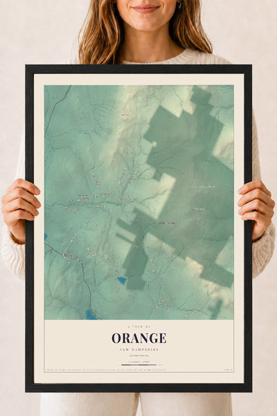 NH Current Atlas 2026 | Orange | 18" x 24" | W/ Black Ayous Wood Frame
