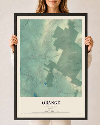 NH Current Atlas 2026 | Orange | 24" x 36" | W/ Black Ayous Wood Frame