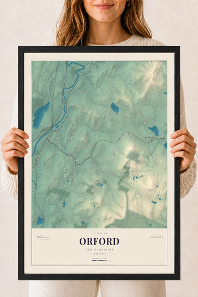 NH Current Atlas 2026 | Orford | 18" x 24" | W/ Black Ayous Wood Frame