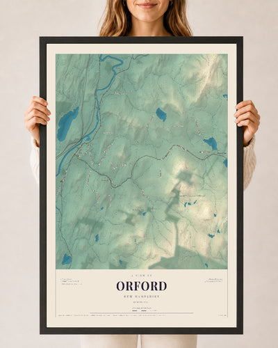 NH Current Atlas 2026 | Orford | 24" x 36" | W/ Black Ayous Wood Frame