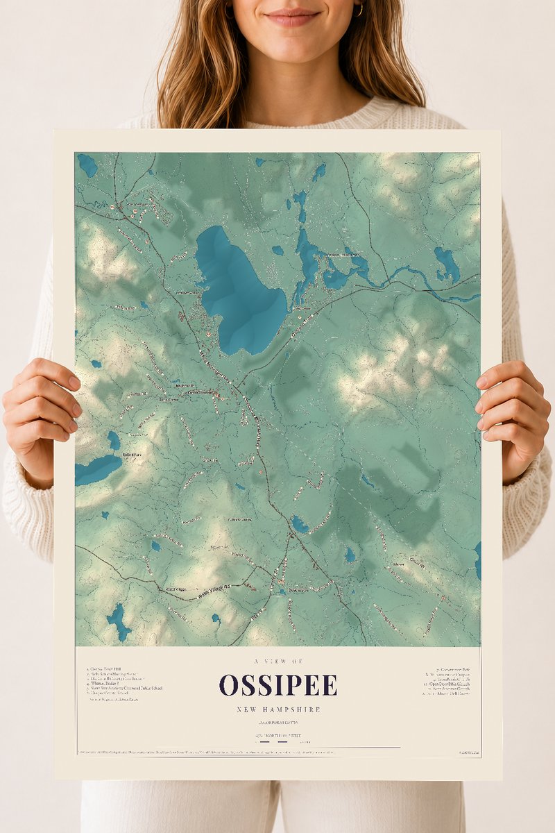 NH Current Atlas 2026 | Ossipee | 18" x 24" | Archival Matte Print