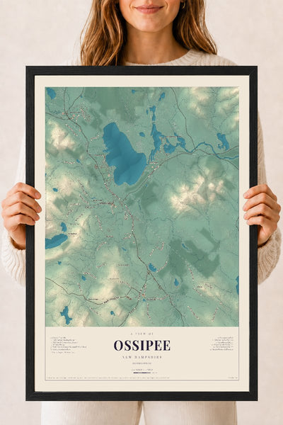 NH Current Atlas 2026 | Ossipee | 18" x 24" | W/ Black Ayous Wood Frame