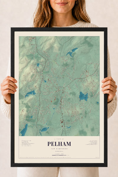 NH Current Atlas 2026 | Pelham | 18" x 24" | W/ Black Ayous Wood Frame