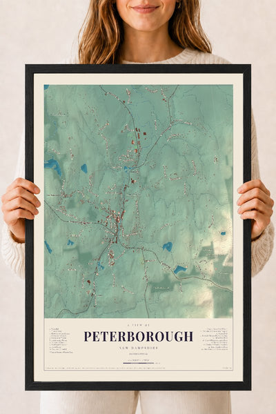 NH Current Atlas 2026 | Peterborough | 18" x 24" | W/ Black Ayous Wood Frame