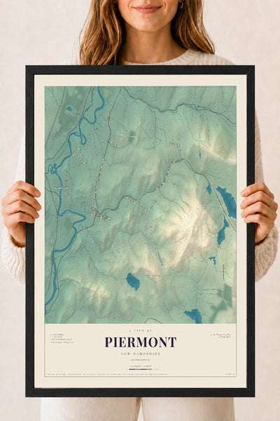 NH Current Atlas 2026 | Piermont | 18" x 24" | W/ Black Ayous Wood Frame