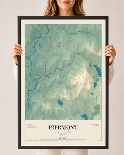 NH Current Atlas 2026 | Piermont | 24" x 36" | W/ Black Ayous Wood Frame