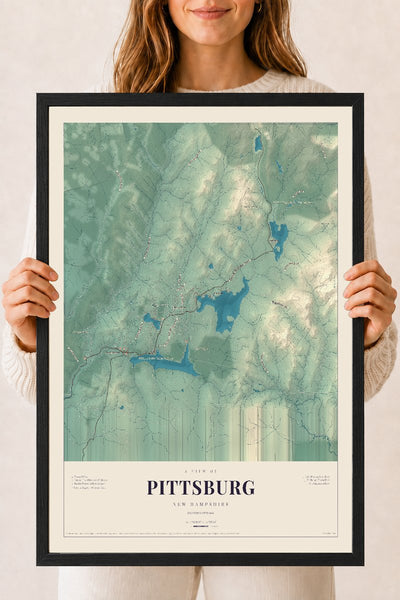 NH Current Atlas 2026 | Pittsburg | 18" x 24" | W/ Black Ayous Wood Frame