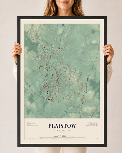 NH Current Atlas 2026 | Plaistow | 24" x 36" | W/ Black Ayous Wood Frame