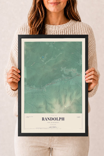 NH Current Atlas 2026 | Randolph | 12" x 18" | W/ Black Ayous Wood Frame