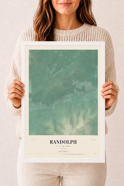 NH Current Atlas 2026 | Randolph | 12" x 18" | W/ White Ayous Wood Frame