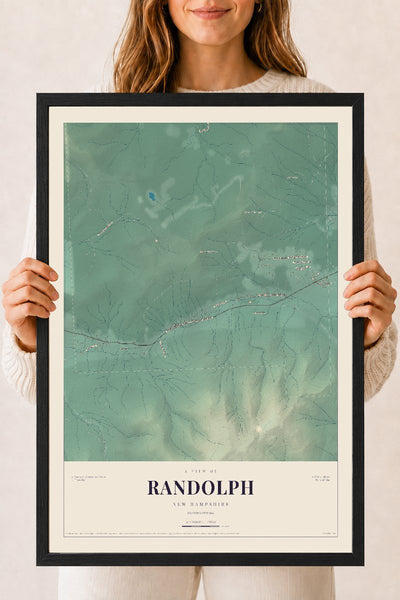 NH Current Atlas 2026 | Randolph | 18" x 24" | W/ Black Ayous Wood Frame