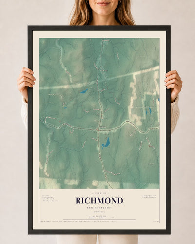 NH Current Atlas 2026 | Richmond | 24" x 36" | W/ Black Ayous Wood Frame