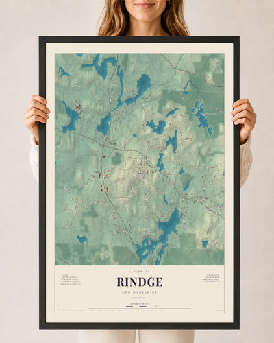 NH Current Atlas 2026 | Rindge | 24" x 36" | W/ Black Ayous Wood Frame