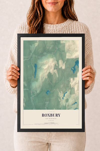 NH Current Atlas 2026 | Roxbury | 12" x 18" | W/ Black Ayous Wood Frame