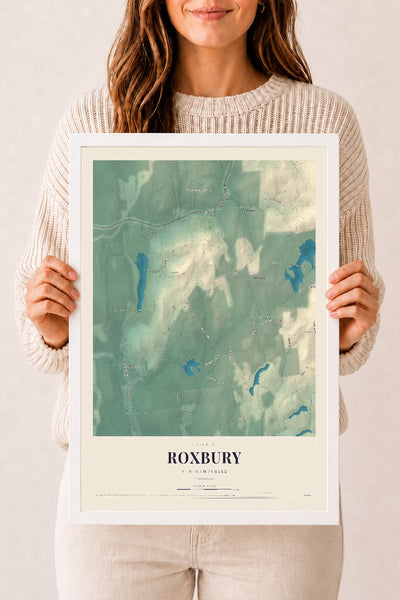 NH Current Atlas 2026 | Roxbury | 12" x 18" | W/ White Ayous Wood Frame
