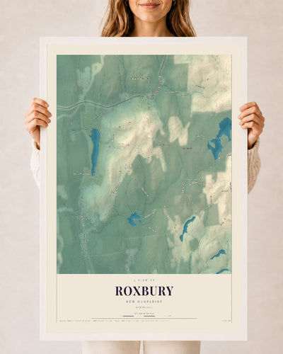 NH Current Atlas 2026 | Roxbury | 24" x 36" | W/ White Ayous Wood Frame