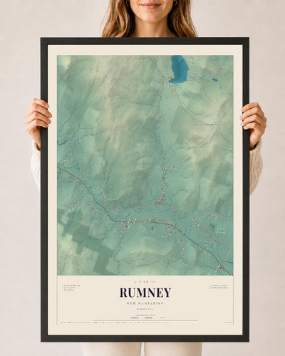 NH Current Atlas 2026 | Rumney | 24" x 36" | W/ Black Ayous Wood Frame