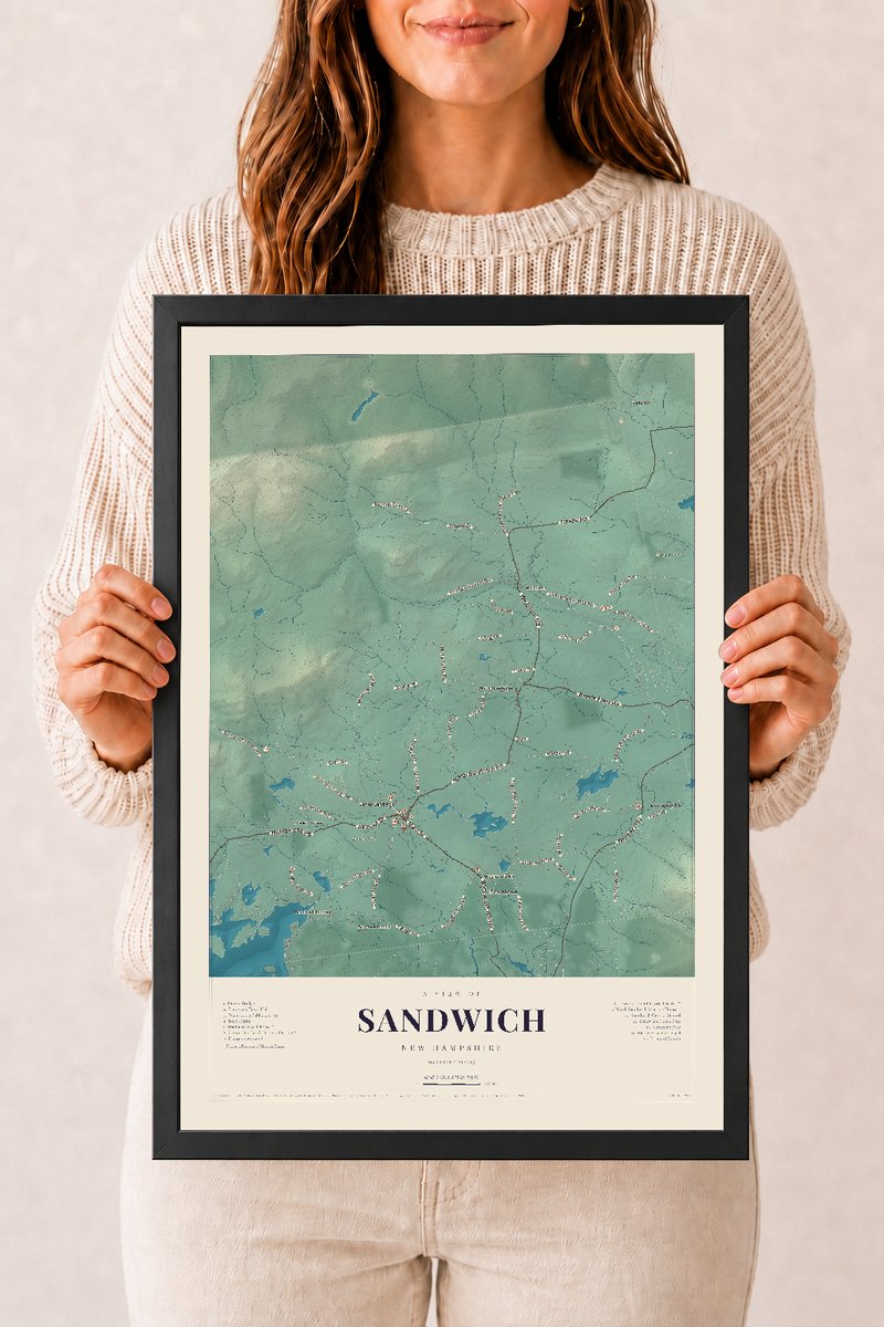 NH Current Atlas 2026 | Sandwich | 12" x 18" | W/ Black Ayous Wood Frame