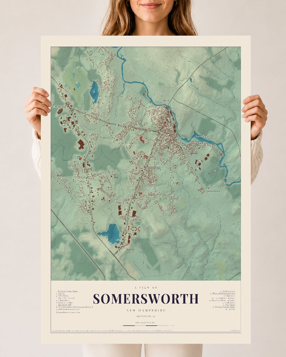 NH Current Atlas 2026 | Somersworth | 24" x 36" | Archival Matte Print