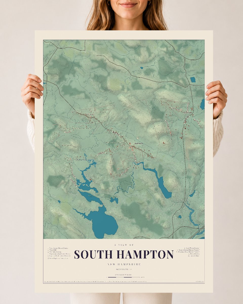 NH Current Atlas 2026 | South Hampton | 24" x 36" | Archival Matte Print