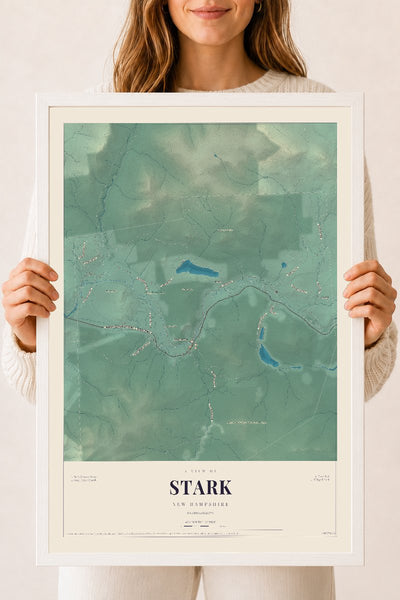 NH Current Atlas 2026 | Stark | 18" x 24" | W/ White Ayous Wood Frame