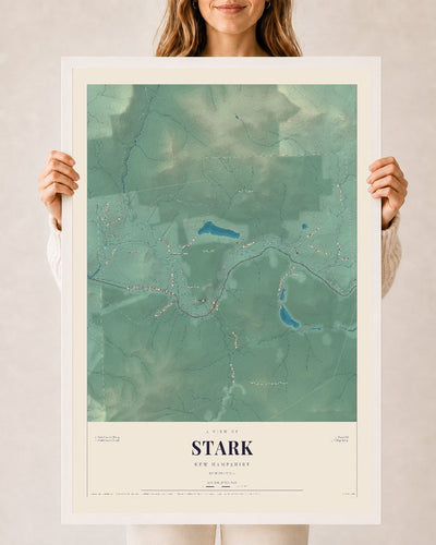 NH Current Atlas 2026 | Stark | 24" x 36" | W/ White Ayous Wood Frame