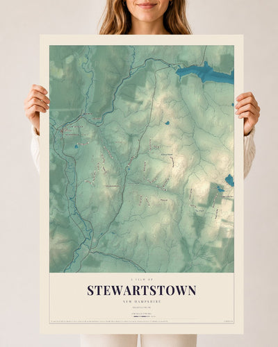 Map of Stewartstown, New Hampshire, 24 x 36 inch unframed archival matte print