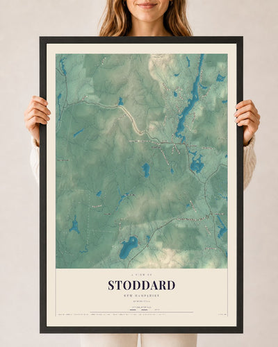 NH Current Atlas 2026 | Stoddard | 24" x 36" | W/ Black Ayous Wood Frame