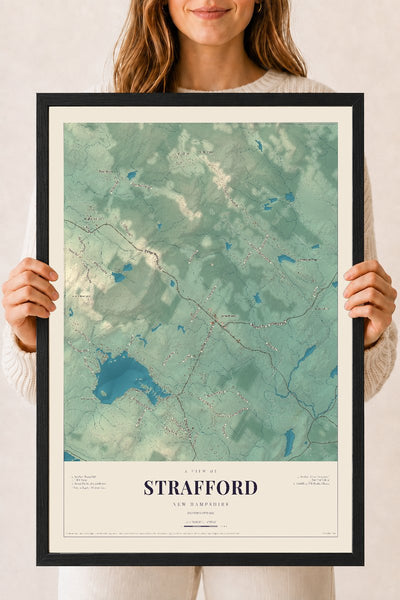NH Current Atlas 2026 | Strafford | 18" x 24" | W/ Black Ayous Wood Frame