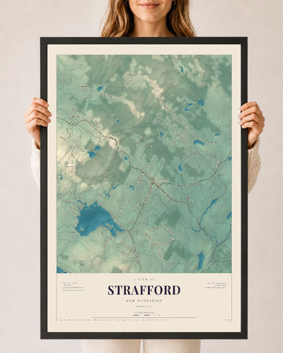 NH Current Atlas 2026 | Strafford | 24" x 36" | W/ Black Ayous Wood Frame