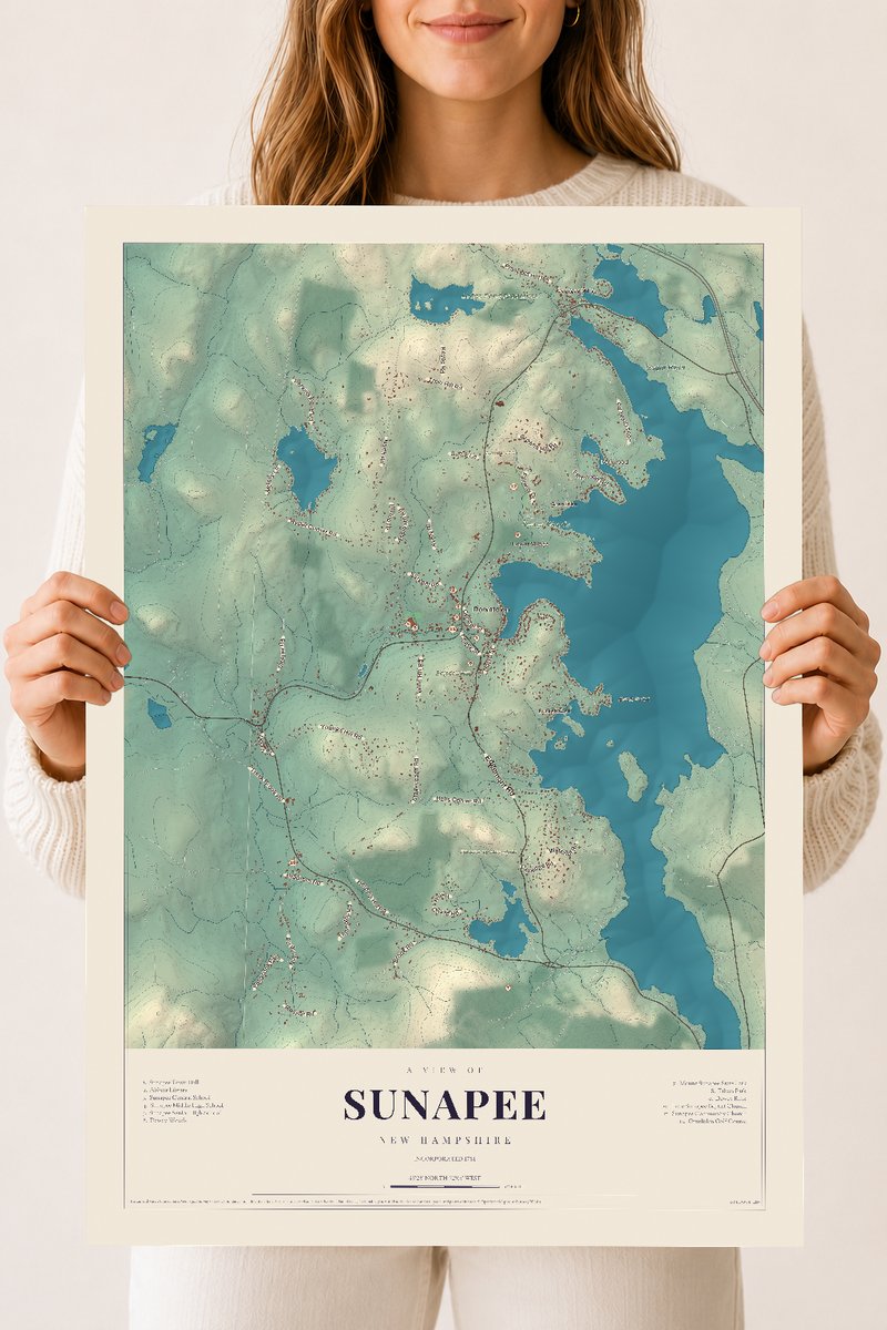 NH Current Atlas 2026 | Sunapee | 18" x 24" | Archival Matte Print