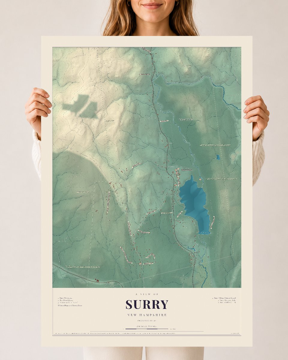 NH Current Atlas 2026 | Surry | 24" x 36" | Archival Matte Print