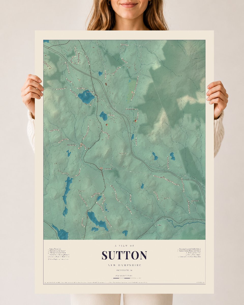 NH Current Atlas 2026 | Sutton | 24" x 36" | Archival Matte Print