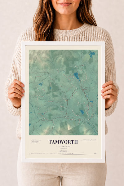 NH Current Atlas 2026 | Tamworth | 12" x 18" | W/ White Ayous Wood Frame