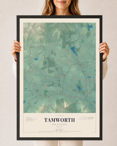 NH Current Atlas 2026 | Tamworth | 24" x 36" | W/ Black Ayous Wood Frame