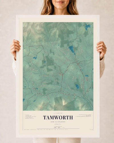 NH Current Atlas 2026 | Tamworth | 24" x 36" | W/ White Ayous Wood Frame