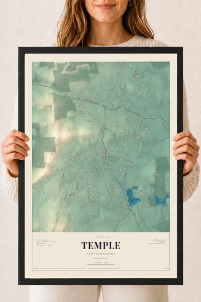 NH Current Atlas 2026 | Temple | 18" x 24" | W/ Black Ayous Wood Frame