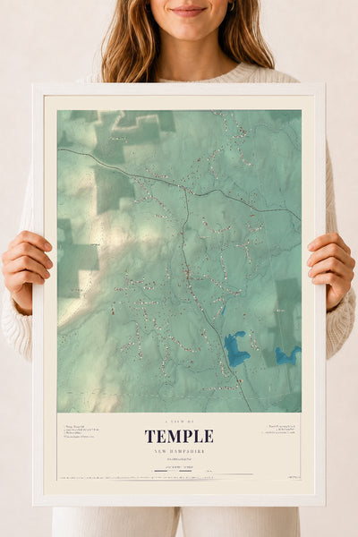 NH Current Atlas 2026 | Temple | 18" x 24" | W/ White Ayous Wood Frame