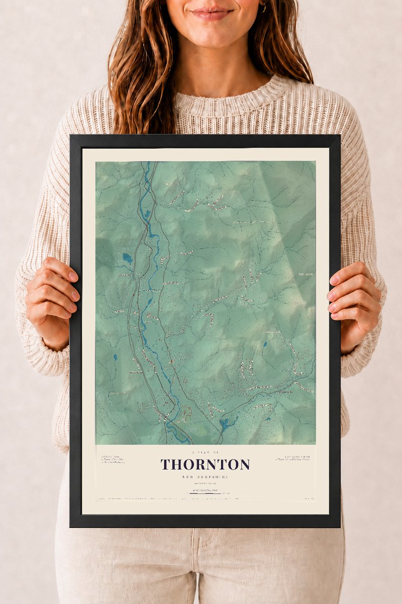 NH Current Atlas 2026 | Thornton | 12" x 18" | W/ Black Ayous Wood Frame