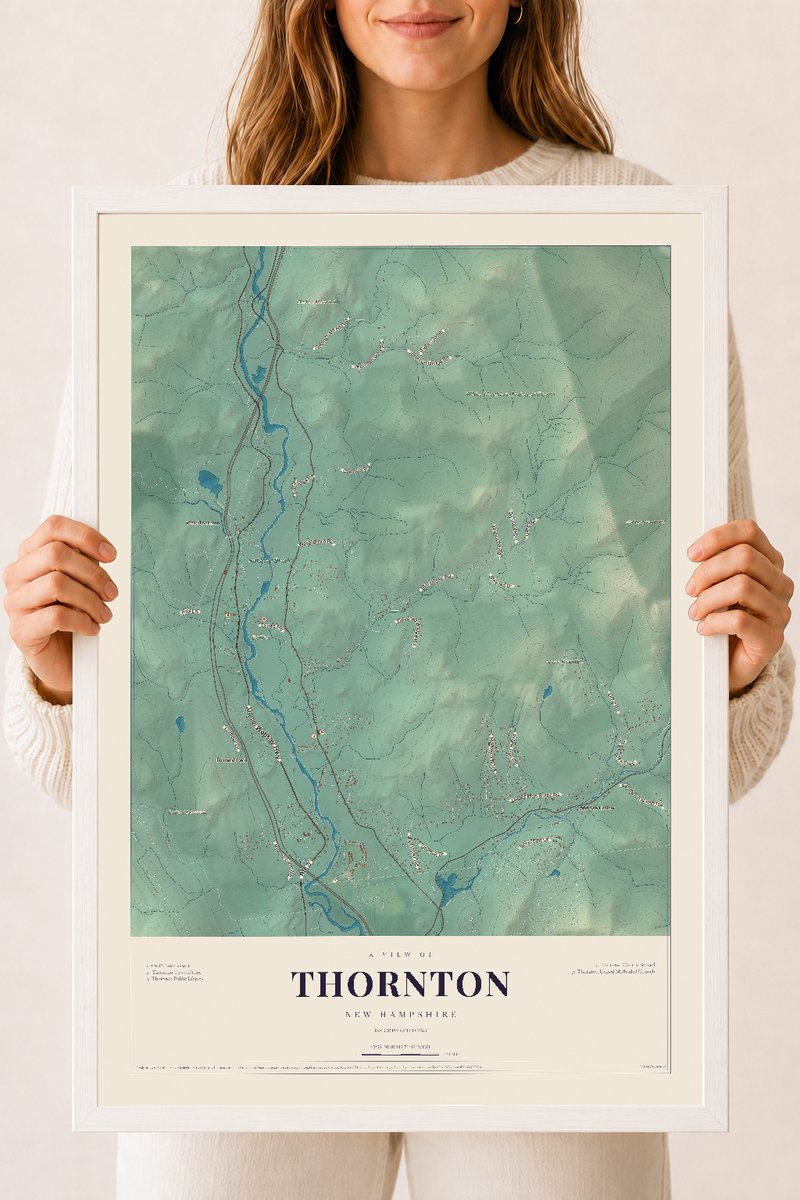 NH Current Atlas 2026 | Thornton | 18" x 24" | W/ White Ayous Wood Frame